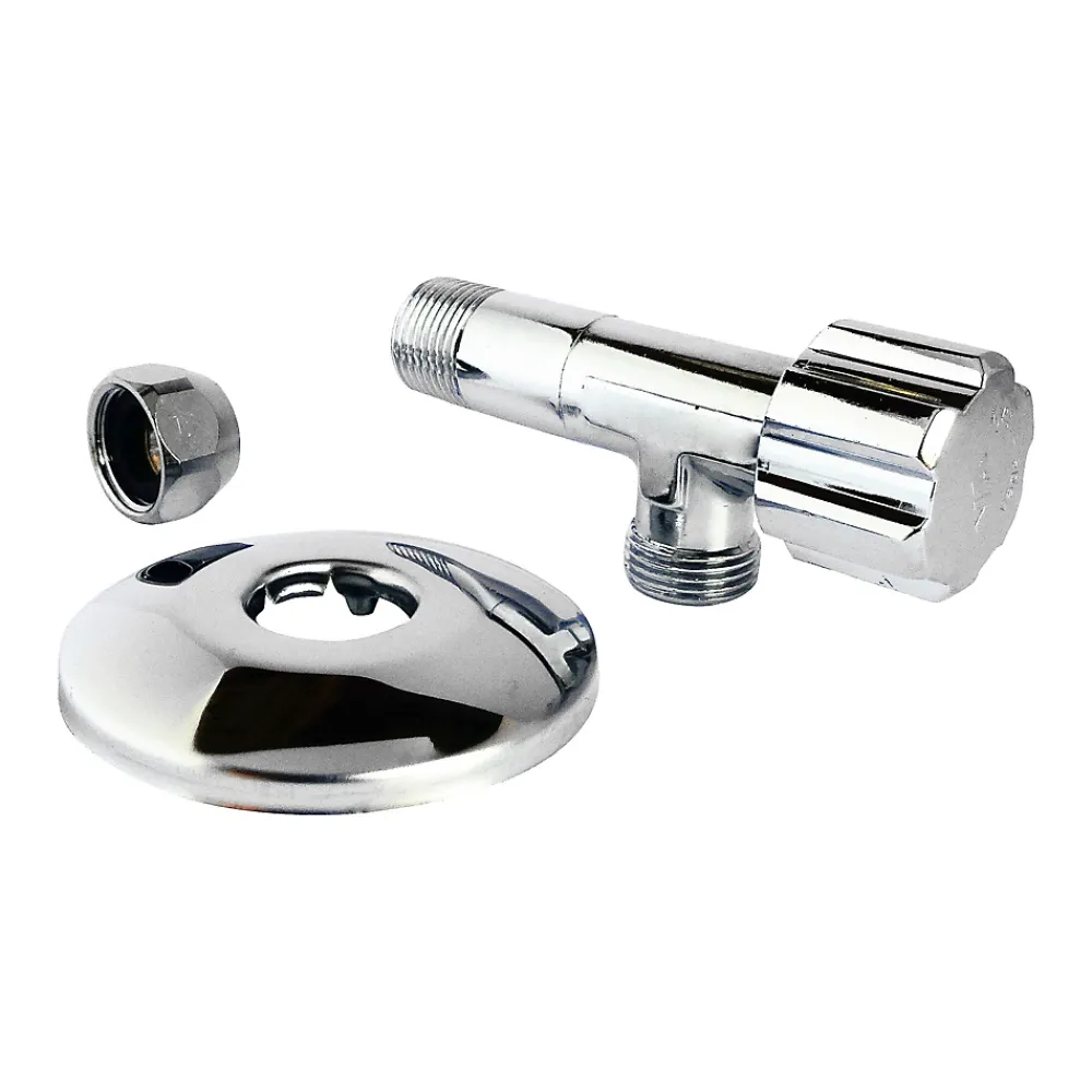 Somatherm for you Alimentation Pour Machine À Laver-Robinet d'arrêt équerre sous-lavabo long, Mâle 12/17 - Tube cuivre Ø10 mm