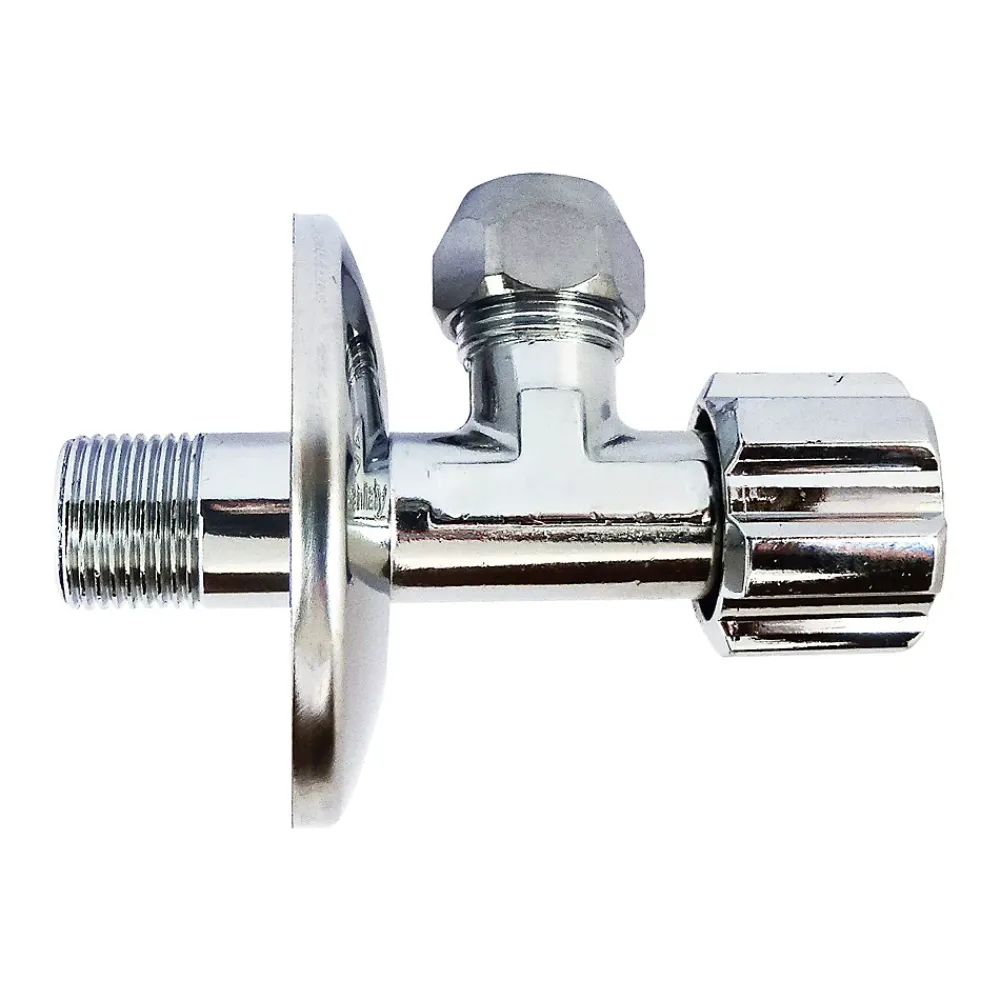 Somatherm for you Alimentation Pour Machine À Laver-Robinet d'arrêt équerre sous-lavabo long, Mâle 12/17 - Tube cuivre Ø10 mm