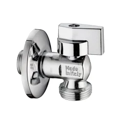 Kiamami Valentina Robinet De Machine À Laver À Bille Chromé Avec Rosace Inox 1/2X3/4