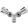 Garis Robinet double de machine à laver laiton chromé - - B01-RMLDB