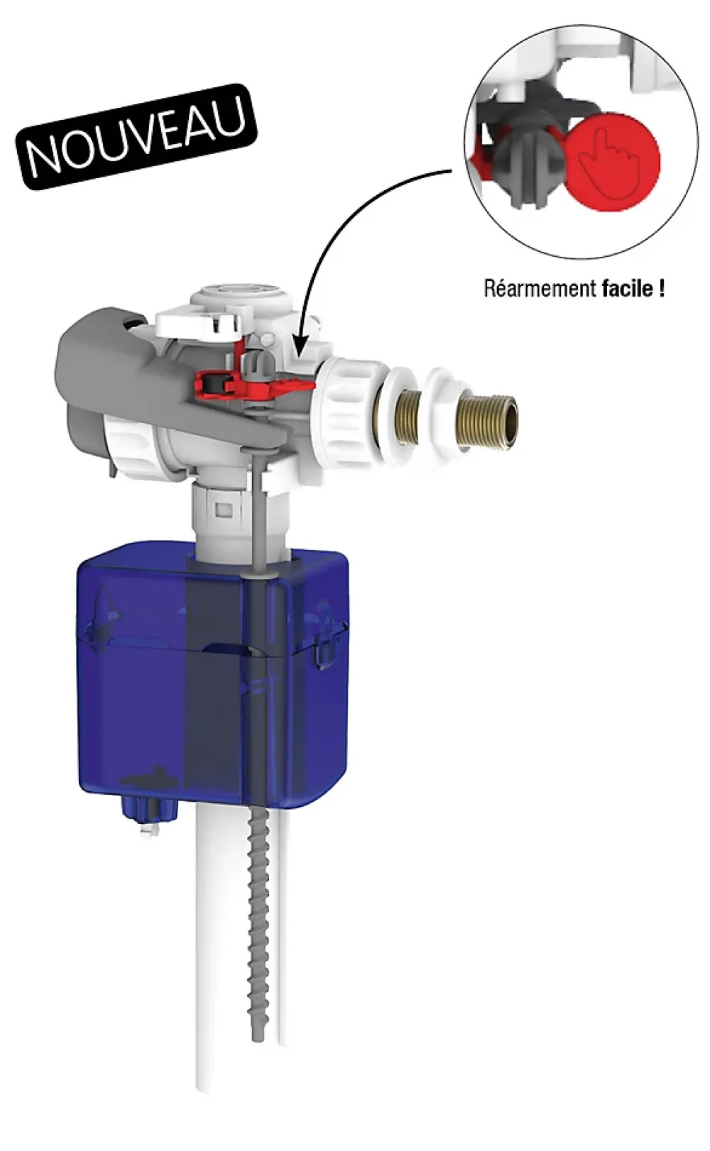 Siamp Flotteur Chasse D'Eau-Robinet flotteur antifuite Aquastop 3/8"