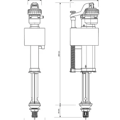 Flomasta Robinet flotteur bas à ouverture différé 3/8"