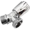 Somatherm for you Alimentation Pour Machine À Laver-Robinet à sortie de bec inclinée pour raccord machine à laver / installation réseau d'eau, Entrée Mâle 1/2" - Sortie Mâle 3/4"