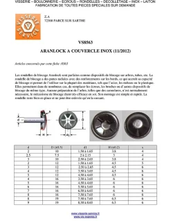 Vis Express Goupille Et Circlip-Rondelle de blocage avec capuchon ARANLOCK pour axe de diamètre 9 capuchon de 22 Inox A2 - 1 pièce