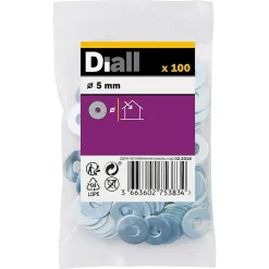 Diall Rondelle plate en acier zingué mm - 10 pièces