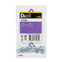 Diall Rondelle-Rondelle plate petite en acier zingué ø5 mm - 20 pièces