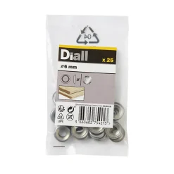 Diall Rondelle-Rondelles cuvettes en acier inoxydable A2 ø 6mm - 25 pièces