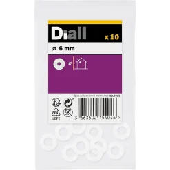 Diall Rondelle-Rondelles en nylon ø 8mm - 10 pièces
