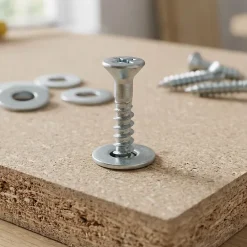 Diall Rondelle-10 rondelles plates moyennes acier zingué Ø6 mm