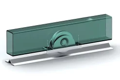 Ibfm Roue pour portail coulissant monture à support intérieur 2 roulements gorge V - Argent 14 700
