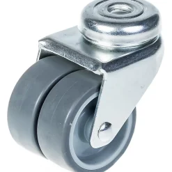 Parnells Roulette Et Roue-Roulette double 50mm 2" caoutchouc gris pivotante capacité 70kg