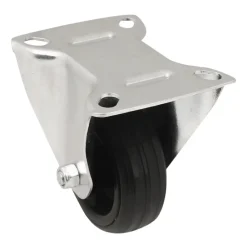 Roulette Et Roue-Roulette fixe noire ø8 cm, charge max 70 kg