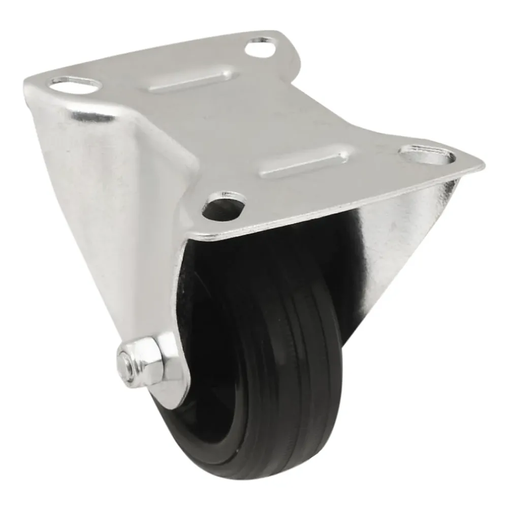 Roulette Et Roue-Roulette fixe noire ø8 cm, charge max 70 kg