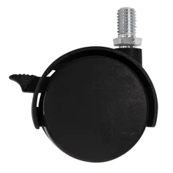 Roulette jumelée pivotante avec frein ø50 mm, plaque 10 x 15 mm, charge max 40kg