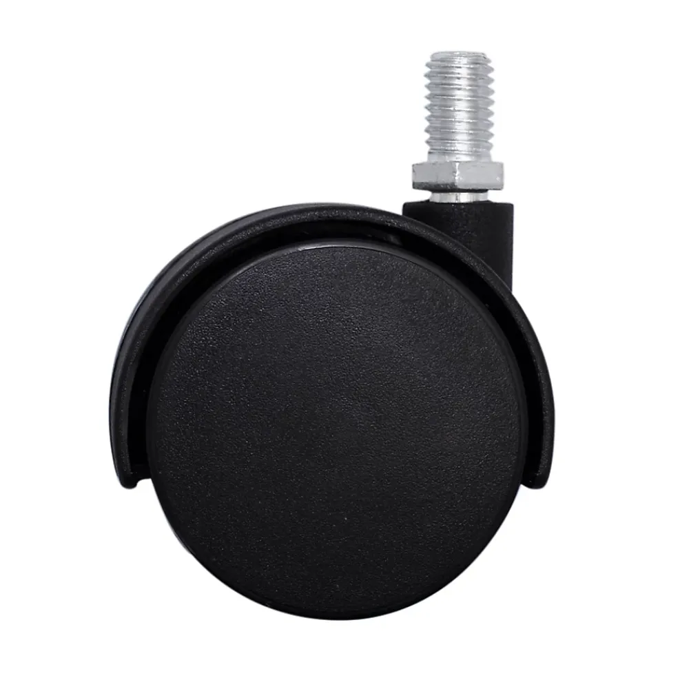 Roulette jumelée pivotante sans frein ø50 mm, tige filetée 10 x 20 mm, charge max 40kg