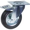 Parnells Roulette Et Roue-Roulette pivotante/frein de 160 mm en caoutchouc noir sur roue centrale en acier embouti