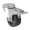 Roulette Et Roue-Roulette pivotante grise ø5 cm avec freins, charge max 40 kg