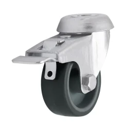 Roulette Et Roue-Roulette pivotante grise ø5 cm avec freins, charge max 40 kg