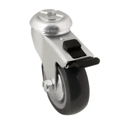 Roulette pivotante grise ø7.5 cm avec freins, charge max 60 kg