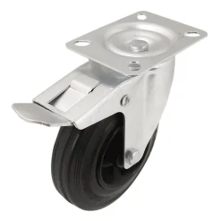 Roulette Et Roue-Roulette pivotante noire ø12.5 cm, charge max 75 kg