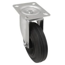 Roulette pivotante noire ø12.5 cm, charge max 100 kg