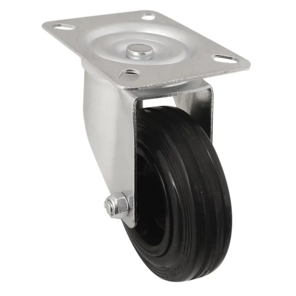 Roulette pivotante noire ø10 cm, charge max 75 kg
