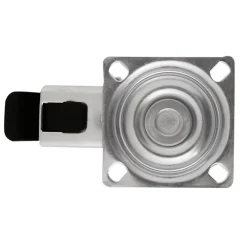 Roulette Et Roue-Roulette pivotante sur plaque grise ø7.5 cm avec freins, charge max 60 kg