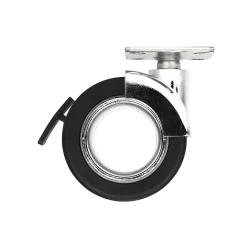 Roulette Et Roue-Roulette Rotola chrome et noir Ø65mm