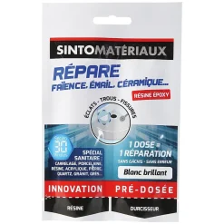 Sinto Répare faïence, émail, céramique Matériaux blanc 30g