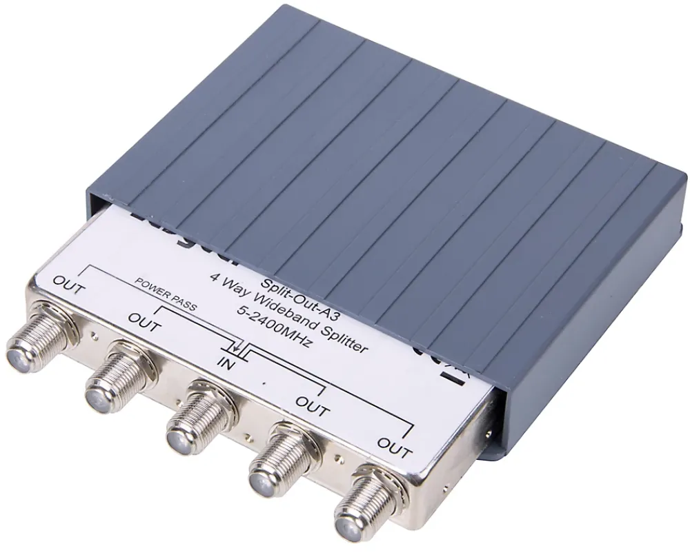 SLX Amplificateur Tv-Répartiteur extérieur TV 1 entrée + 4 sorties - Fiche F