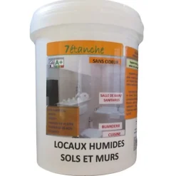7étanche Etanchéité Du Mur Intérieur-Résine d'étanchéité pour Locaux humides - Sols - Murs - Gris - 1Kg