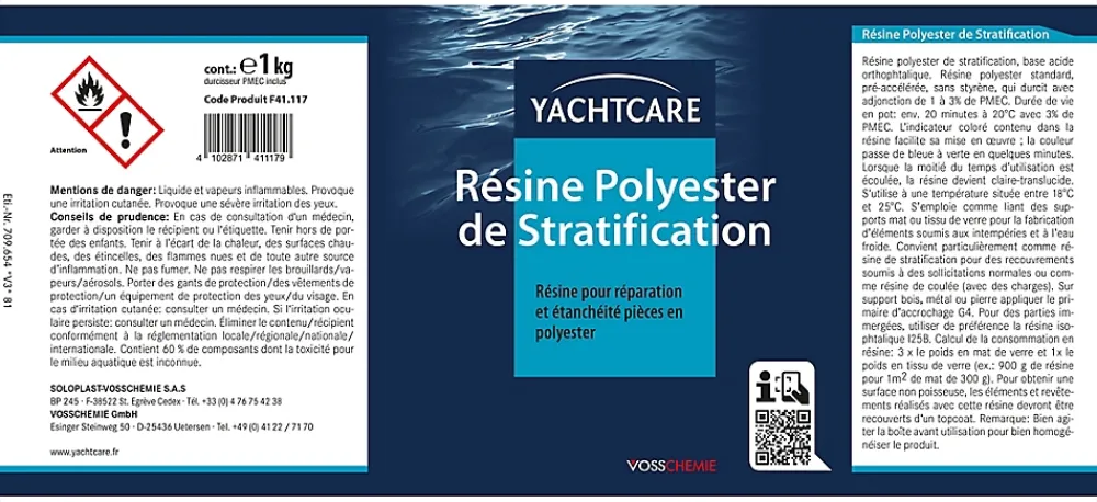 Soloplast Vosschemie Mastic, Cartouche Joint Et Silicone-Résine polyester de stratification 1 kg