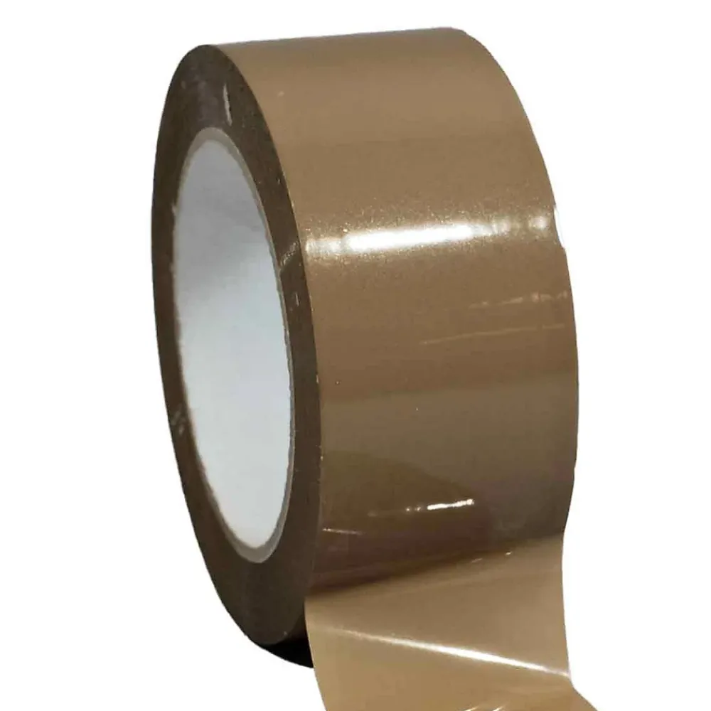 Tecplast Ruban adhésif d'emballage polypropylène havane 28mic - rouleau adhésif marron 48 mm x 100 m