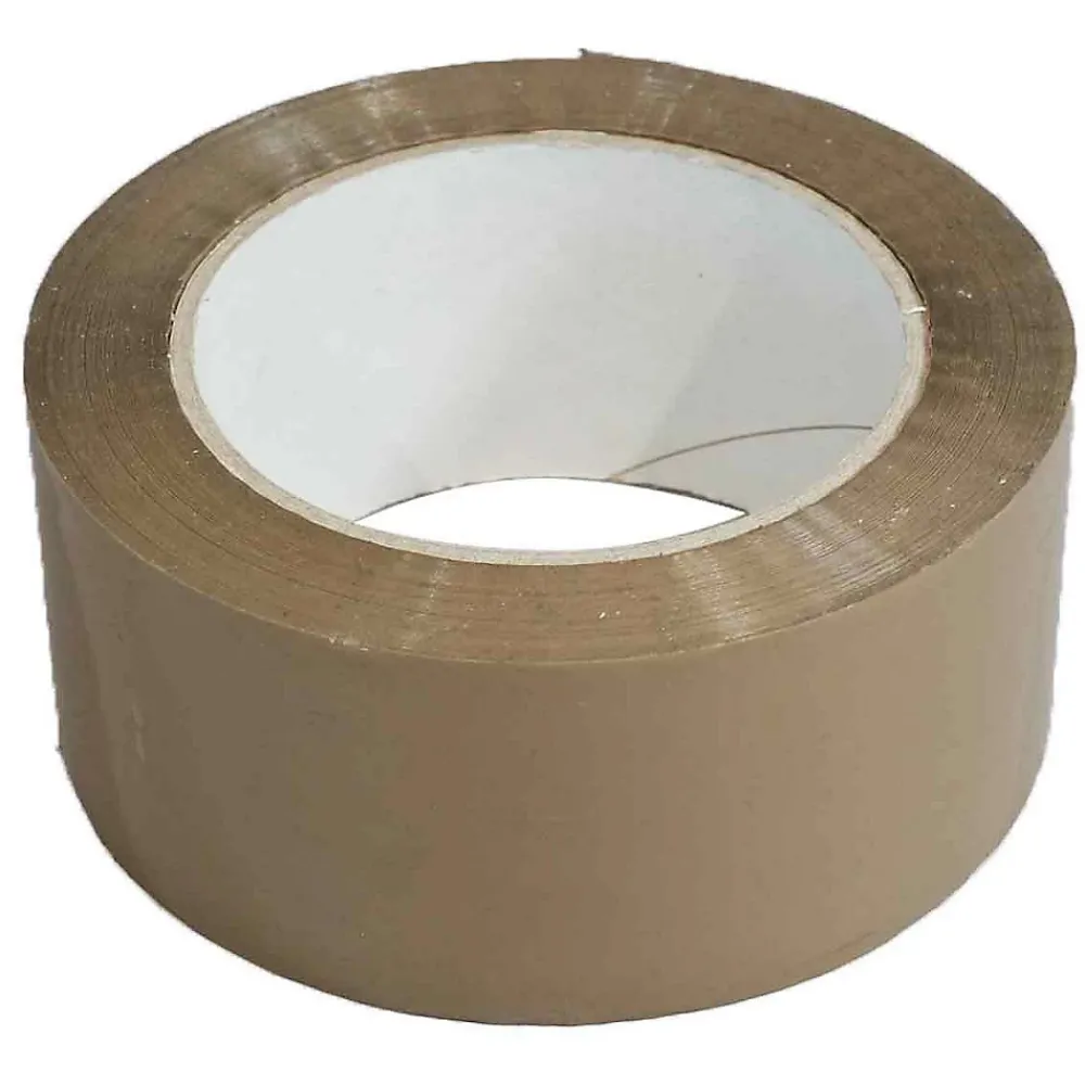 Tecplast Ruban adhésif d'emballage polypropylène havane 28mic - rouleau adhésif marron 48 mm x 100 m