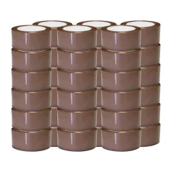 Tecplast Ruban Adhésif-Ruban adhésif d'emballage polypropylène havane 28mic - rouleau adhésif marron 48 mm x 100 m - Carton de 36