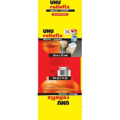UHU Ruban adhésif d'emballage Rollafix transparent 66 x 50 mm