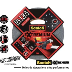 Scotch Ruban Adhésif-Ruban adhésif toile de réparation Extremium 25 x 48 mm noir