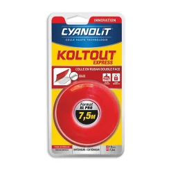 Cyanolit Ruban Adhésif-Ruban colle Koltout extra fin h. 19 mm x l. 7.5 m