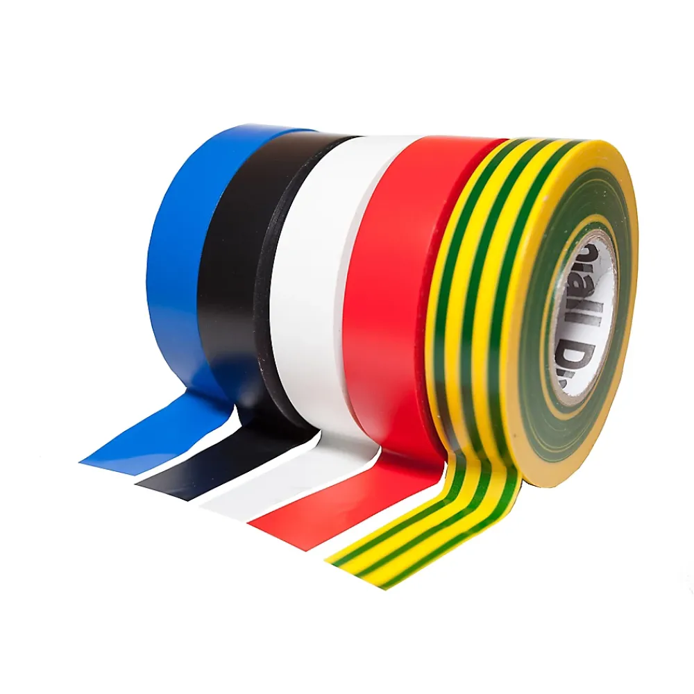 Diall Ruban Isolant Électrique-Ruban d'isolation, couleur mélangée 19 mm x 33 m vendu par 5 pièces