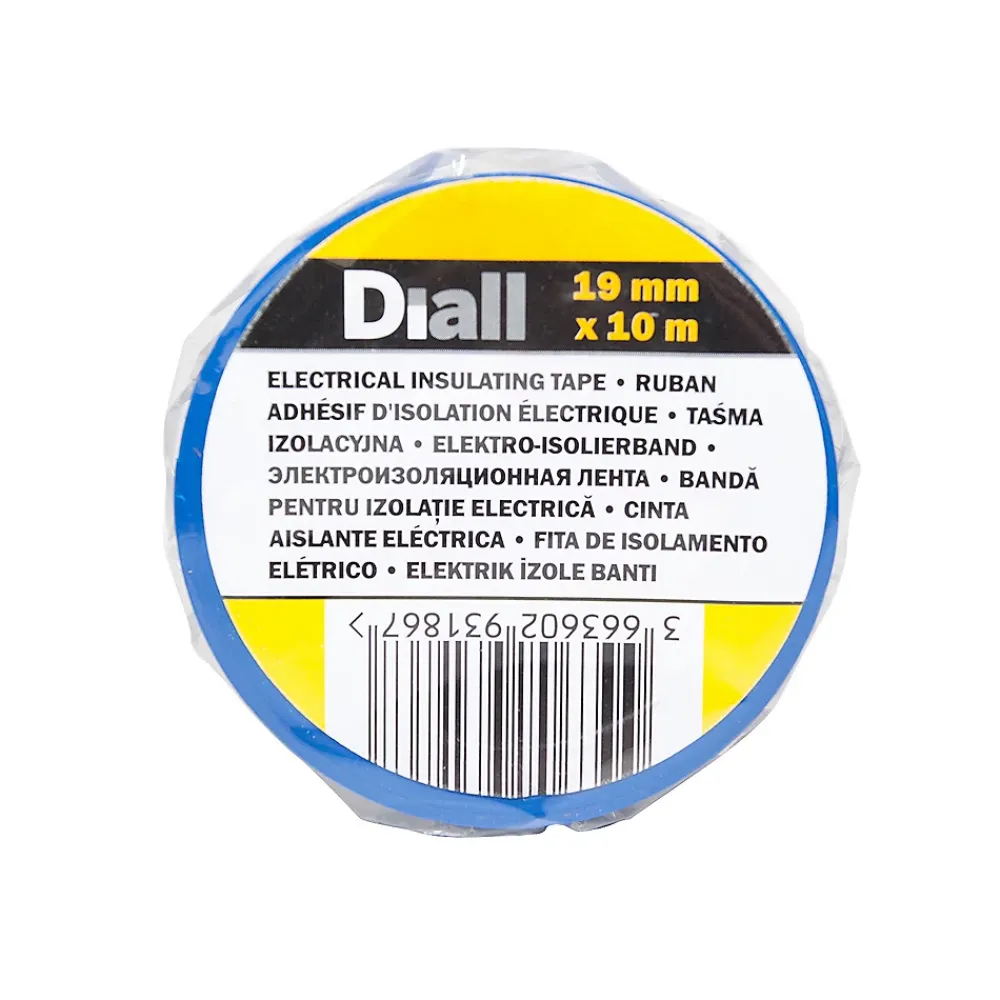 Diall Ruban d'isolation électrique 19 mm x 10 m bleu