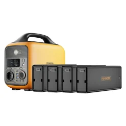 Runhood Station Électrique-HE600 + 4 EB324 - Station Modulaire 600 W 1296 Wh avec Hot-Swap