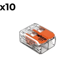 Wago Sachet de 10 bornes 2 entrées série 221 -