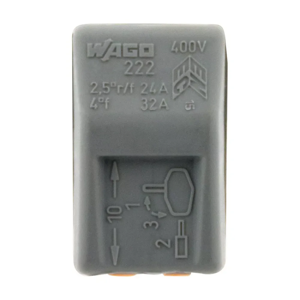 Wago Accessoire De Raccordement-Sachet de 10 bornes 2 entrées série 222 -