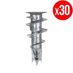 Fischer Kit De Chevilles-Sachet De 30 Chevilles Autoperceuses 520181 Métal Gkm-s - Pour Matériaux Creux - 35 Mm