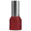 Arvi Tournevis D'Électricien-Sachet De 100 Embouts De Câblage Pour Fil Souple Section 35mm² - Rouge - Collerette Isolante