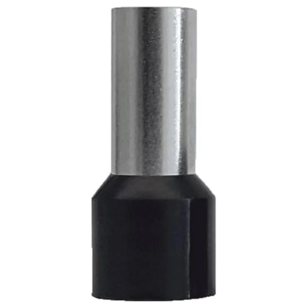 Arvi Tournevis D'Électricien-Sachet De 100 Embouts De Câblage Pour Fil Souple Section 25mm² - Noir - Collerette Isolante