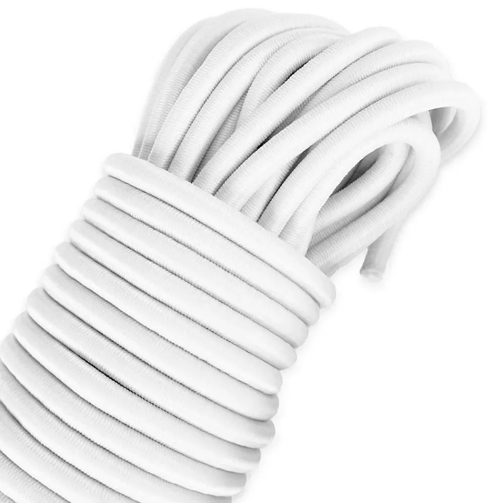 Tecplast Sandow élastique Blanc 30 mètres - Qualité PRO 9SW - Tendeur pour bâche de diamètre 9 mm