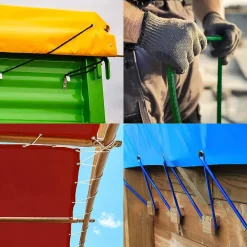Tecplast Sandow élastique Bleu 15 mètres - Qualité PRO 9SW - Tendeur pour bâche de diamètre 9 mm