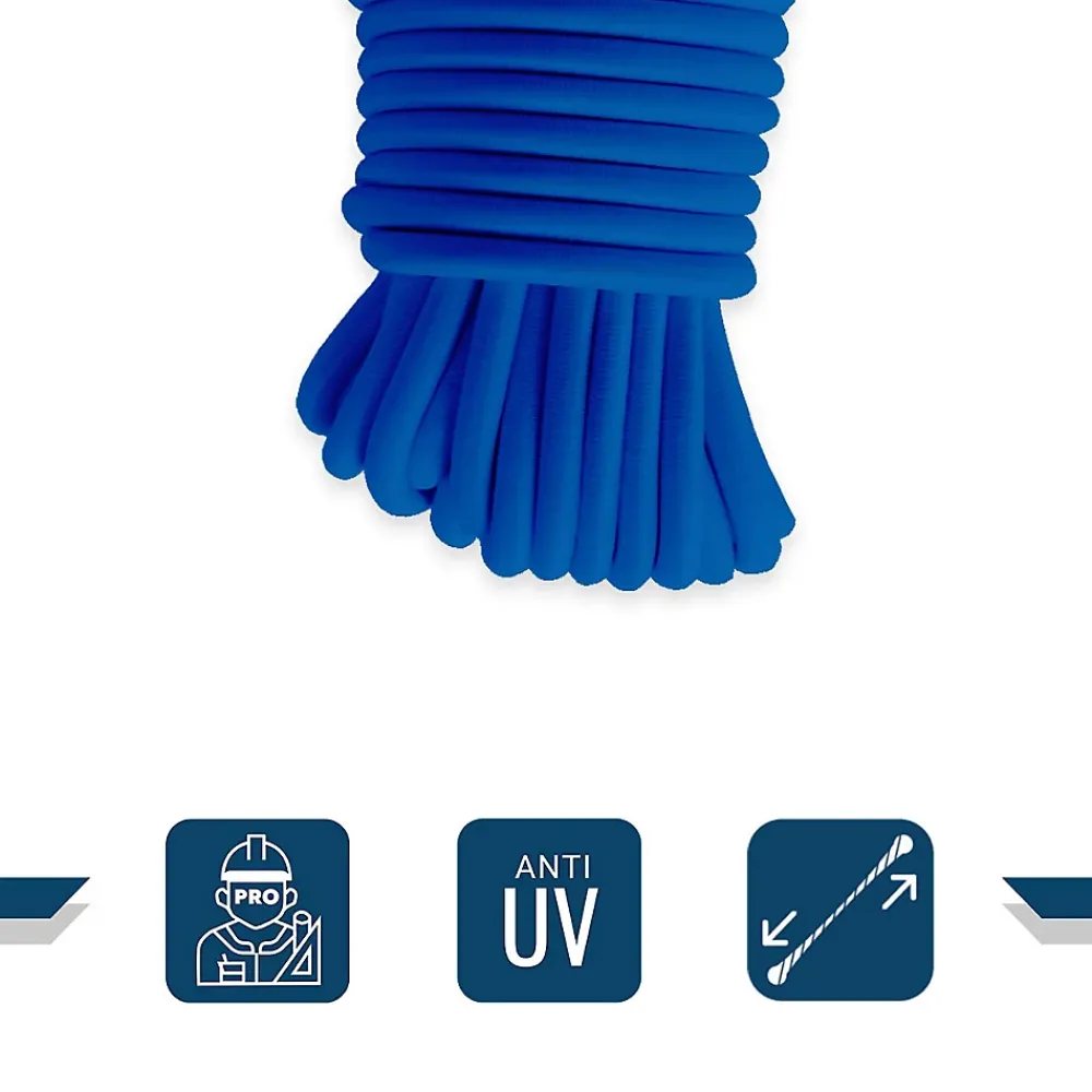 Tecplast Sandow élastique Bleu 90 mètres - Qualité PRO 9SW - Tendeur pour bâche de diamètre 9 mm