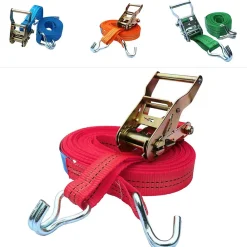 Saniverre Sangle-Sangle d'arrimage avec tendeur à cliquet 8 mètres - 2 tonnes